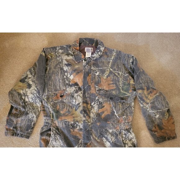 Fieldstaff Mossy Oak Insulated Coveralls Mens Large Breakup Camo - Vintage - Picture 5 of 11